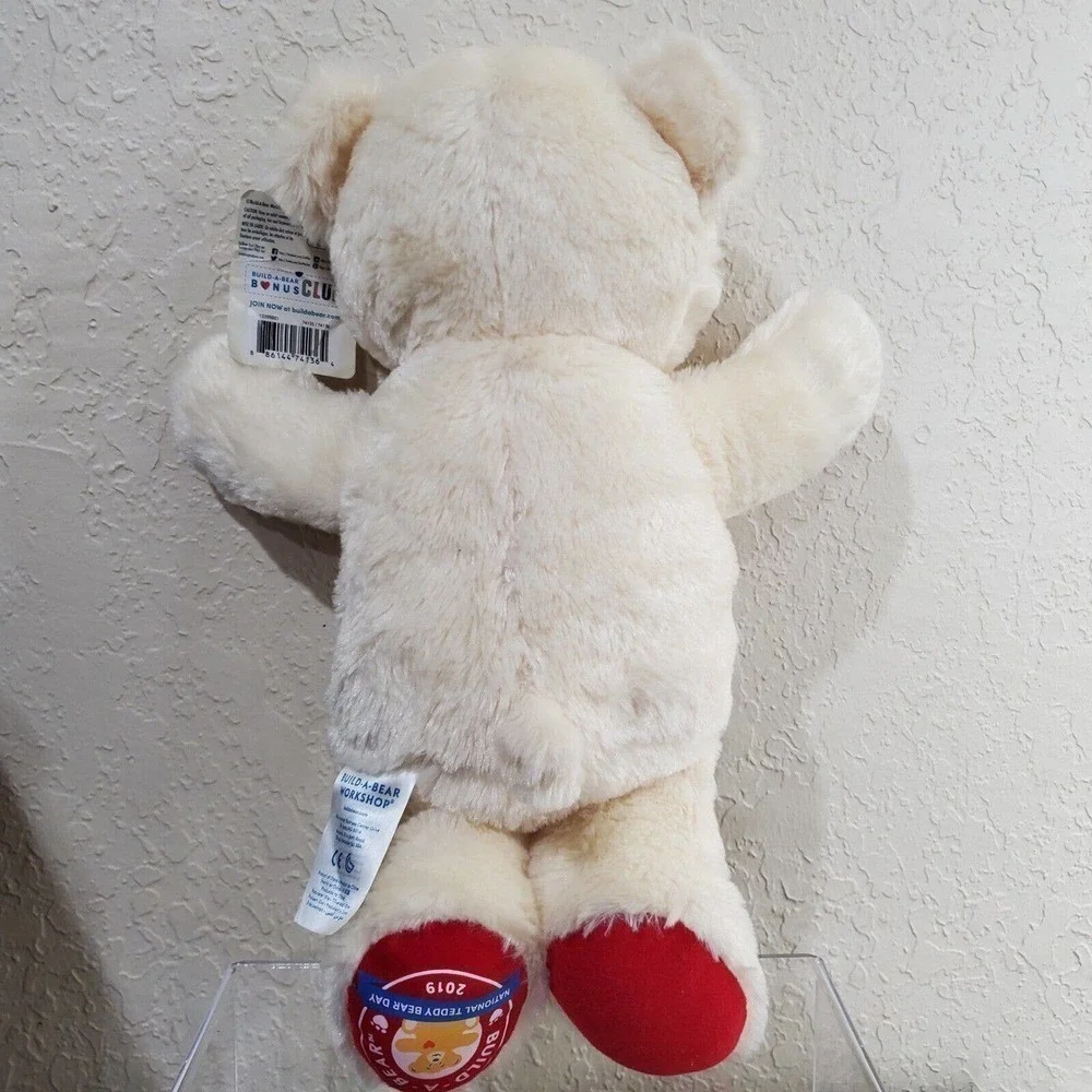 Build-a-Bear BAB National Teddy Bear Day 2019 Plush Bear Red Accents 15 inch